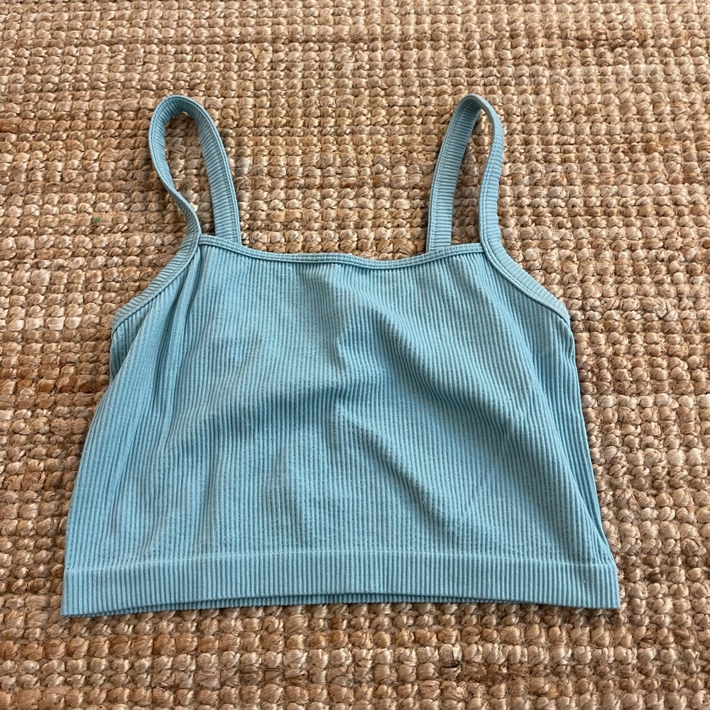 Colsie Ribbed Teal Tank Top